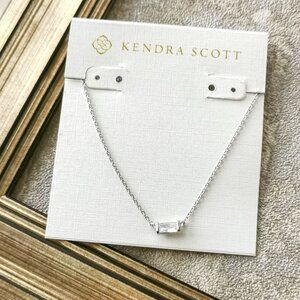 Kendra Scott Juliette Silver White Crystal Necklace